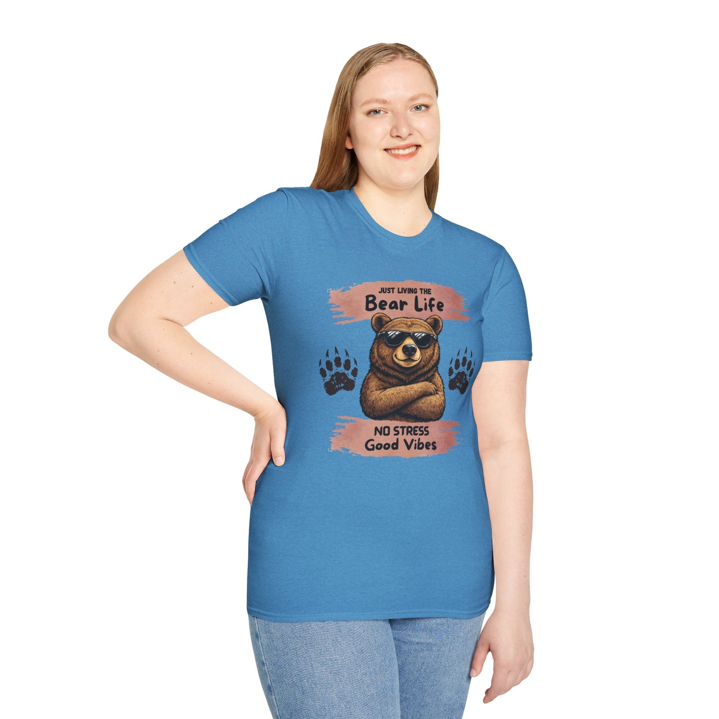 "Just Living the Bear Life" Relaxed Retro Graphic Tee