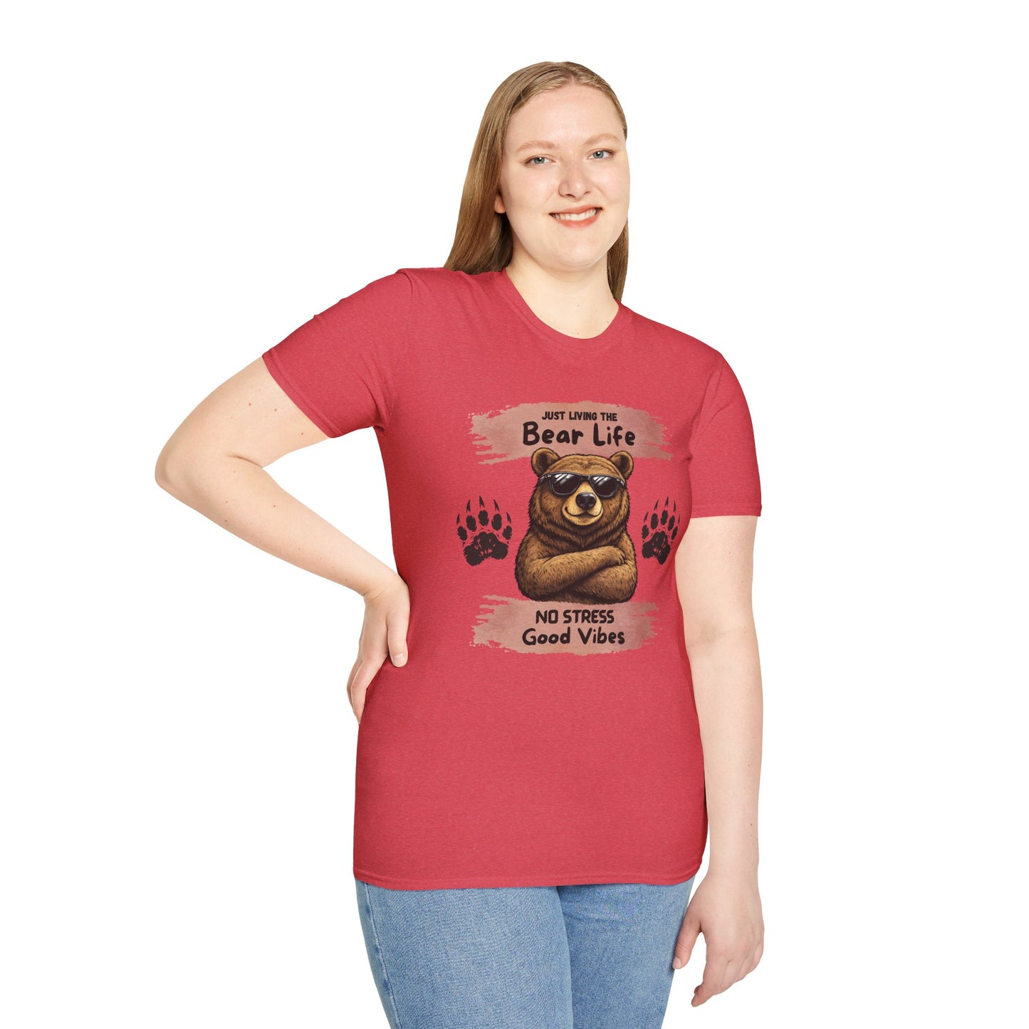 "Just Living the Bear Life" Relaxed Retro Graphic Tee