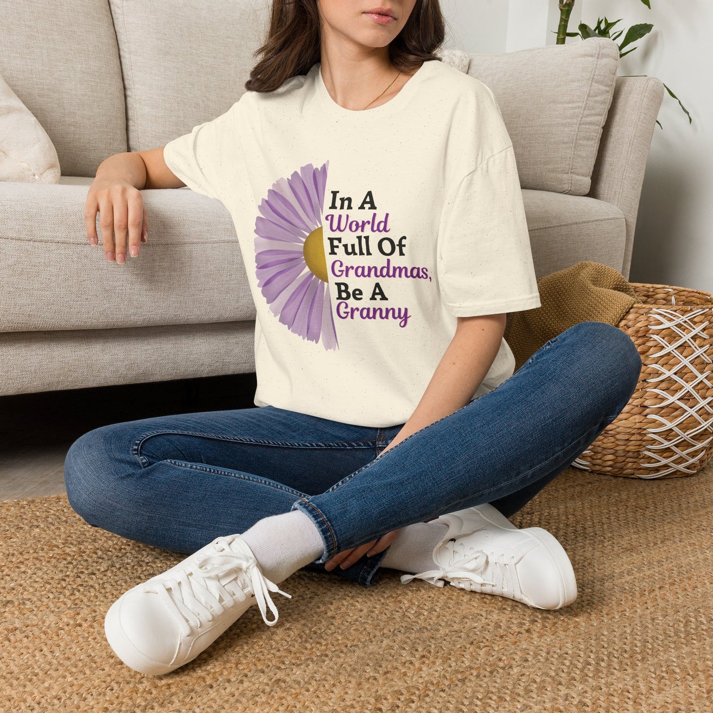 "In a World Full of Grandmas, Be a Granny" Floral Tee