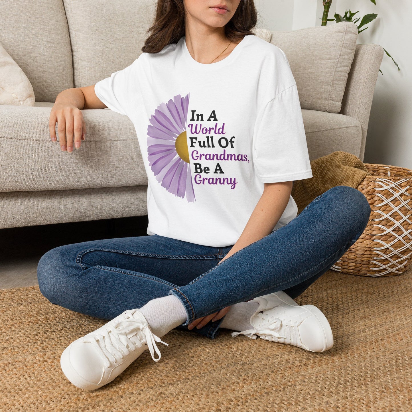 "In a World Full of Grandmas, Be a Granny" Floral Tee