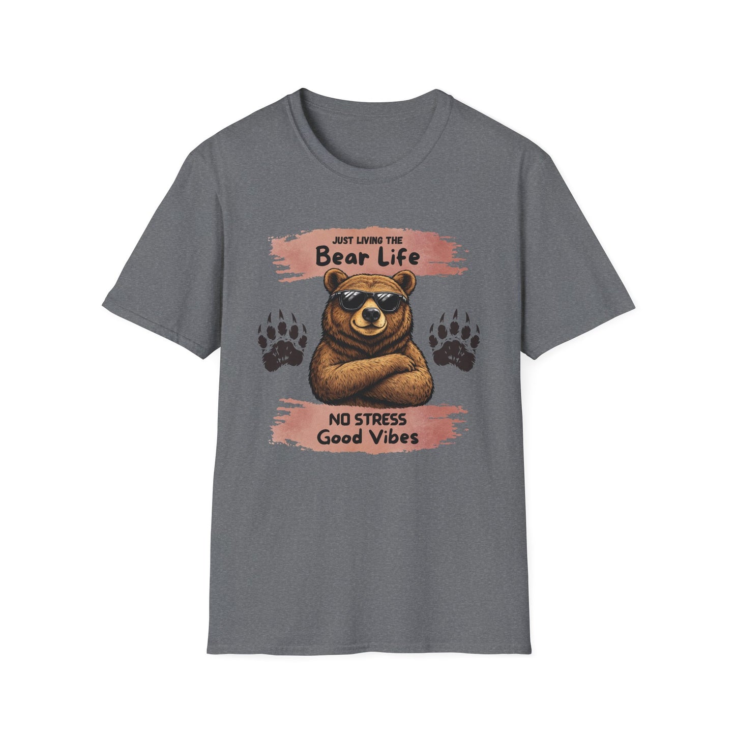"Just Living the Bear Life" Relaxed Retro Graphic Tee
