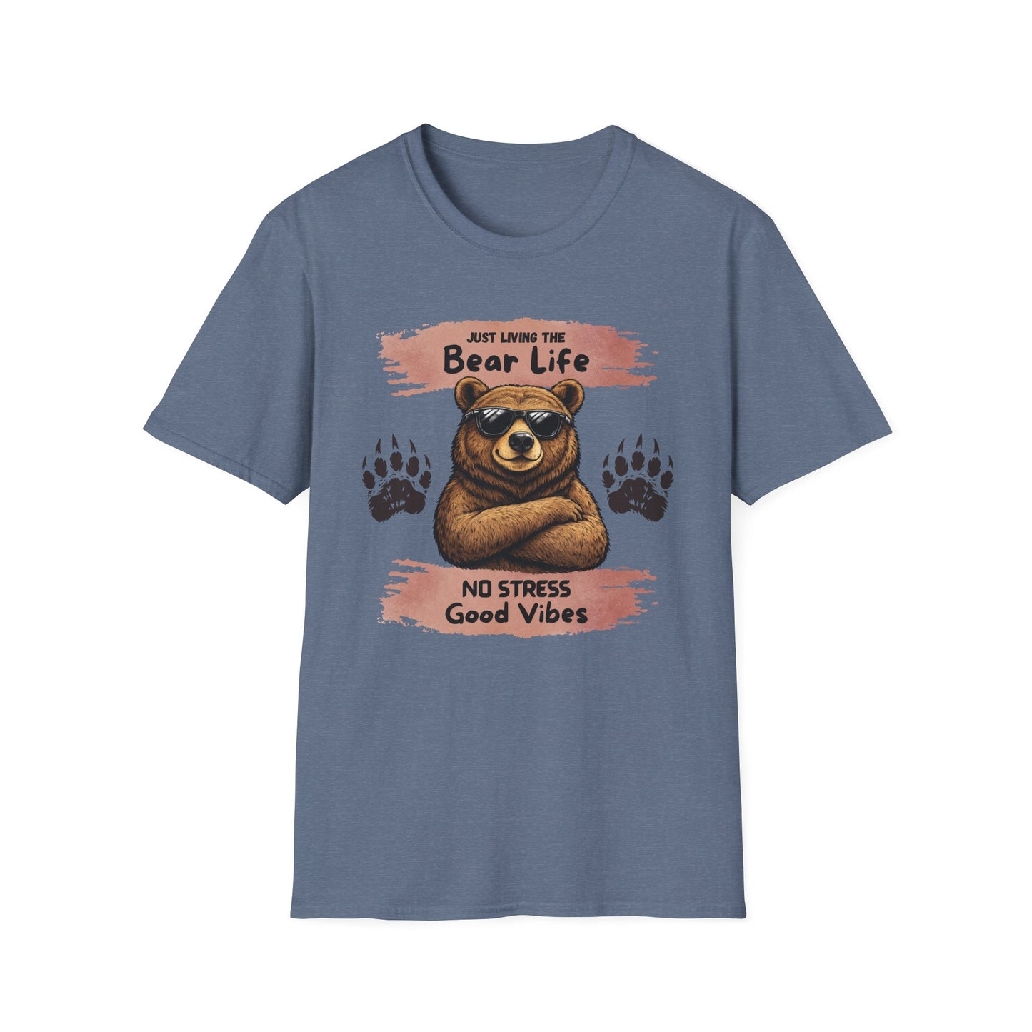 "Just Living the Bear Life" Relaxed Retro Graphic Tee
