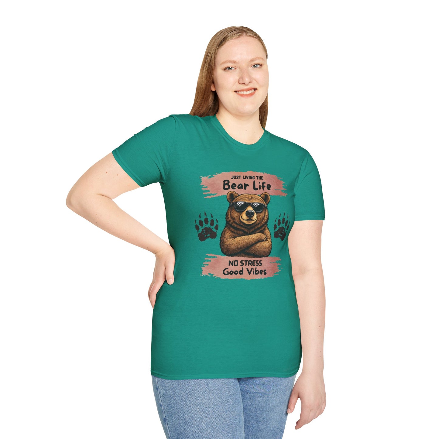 "Just Living the Bear Life" Relaxed Retro Graphic Tee