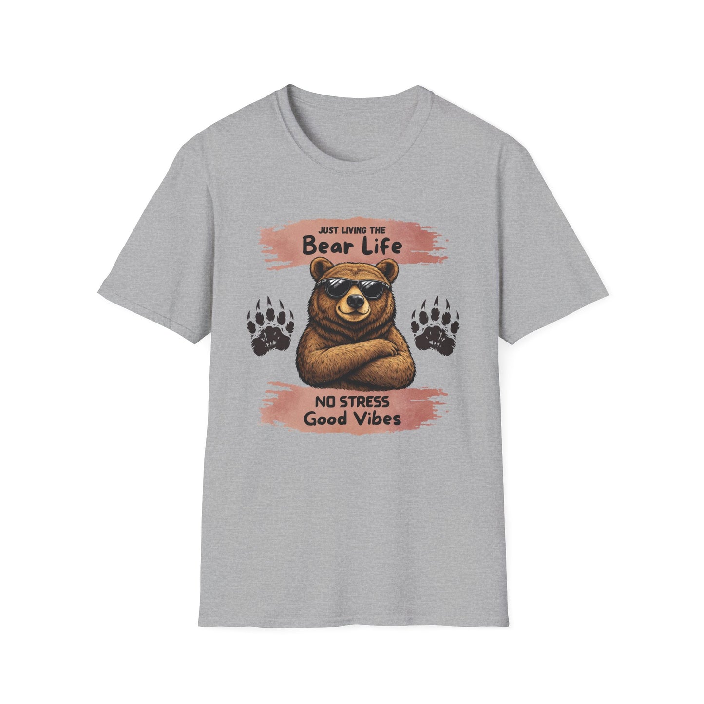"Just Living the Bear Life" Relaxed Retro Graphic Tee