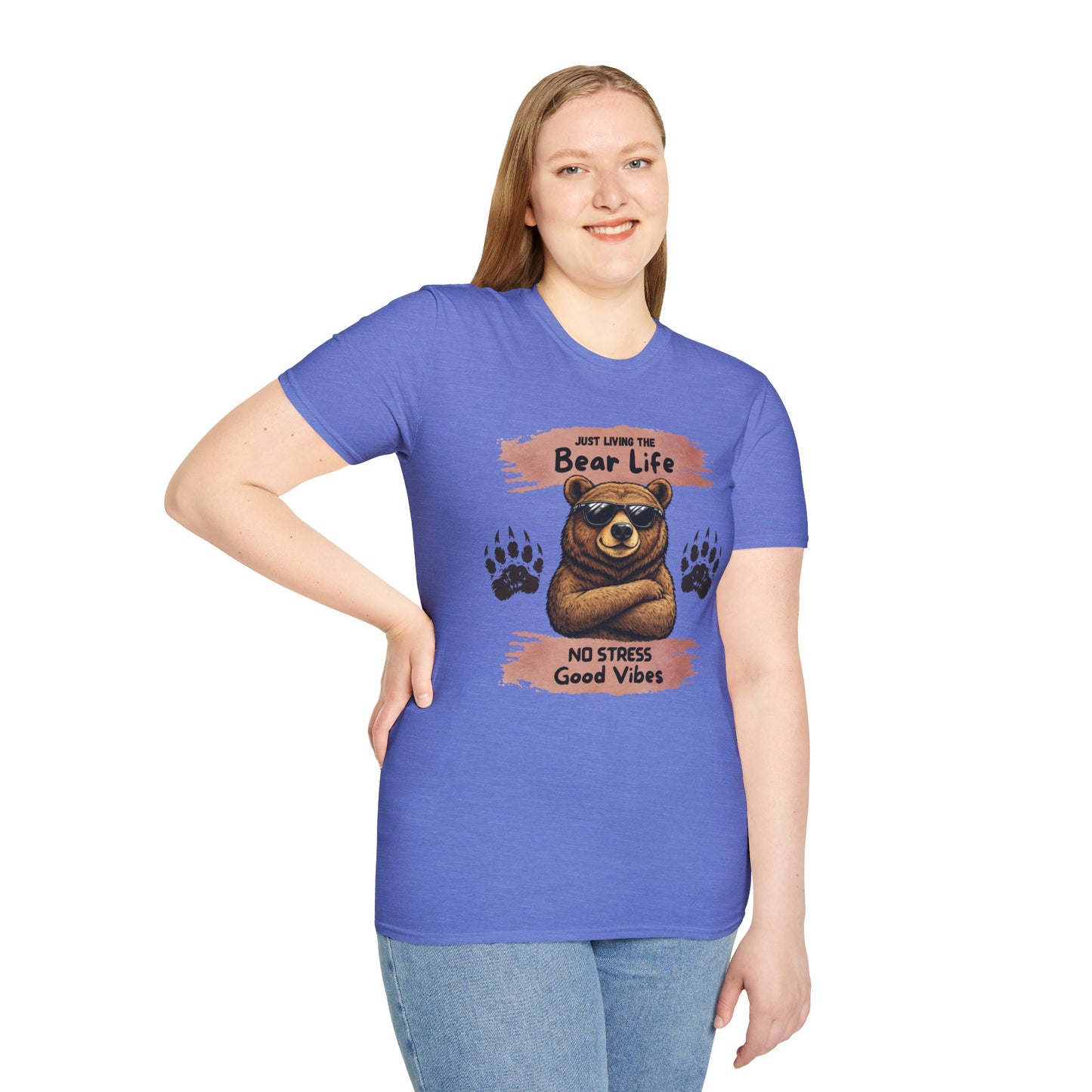 "Just Living the Bear Life" Relaxed Retro Graphic Tee