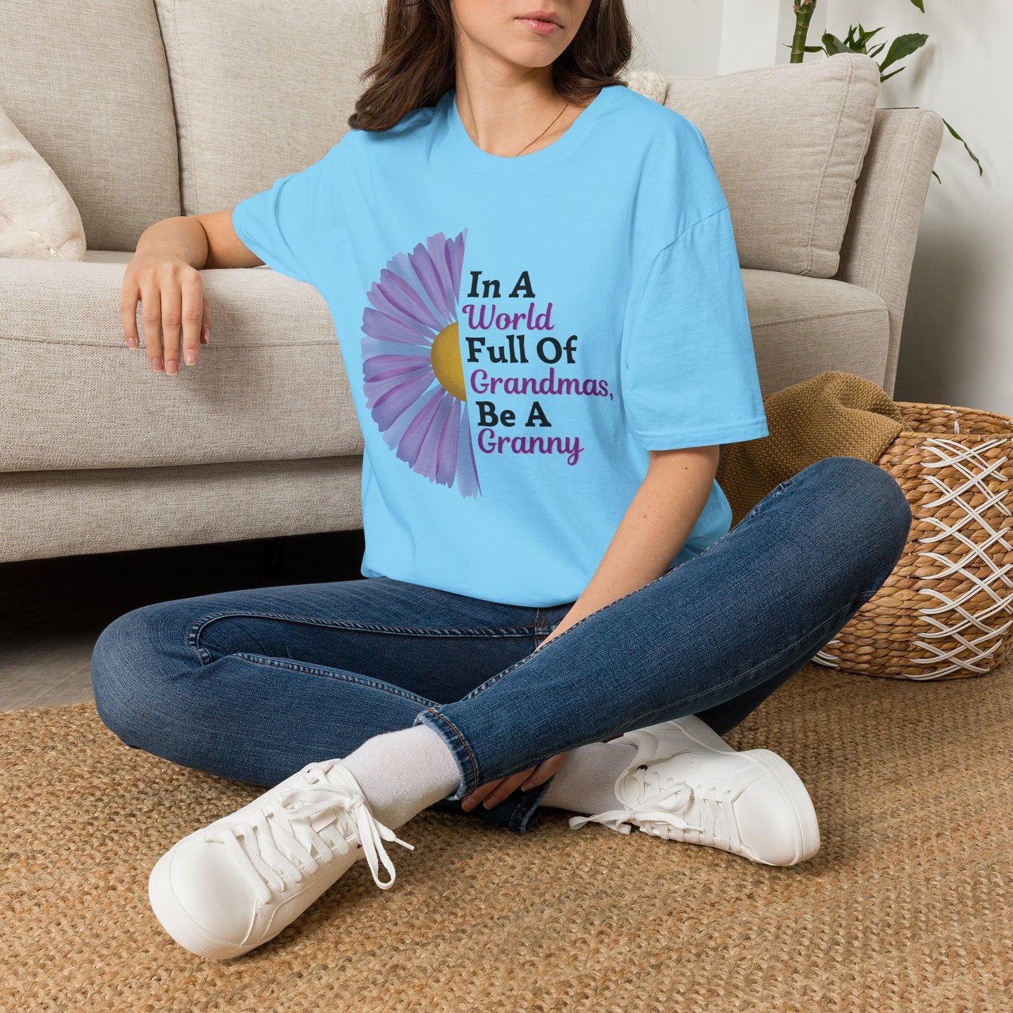 "In a World Full of Grandmas, Be a Granny" Floral Tee