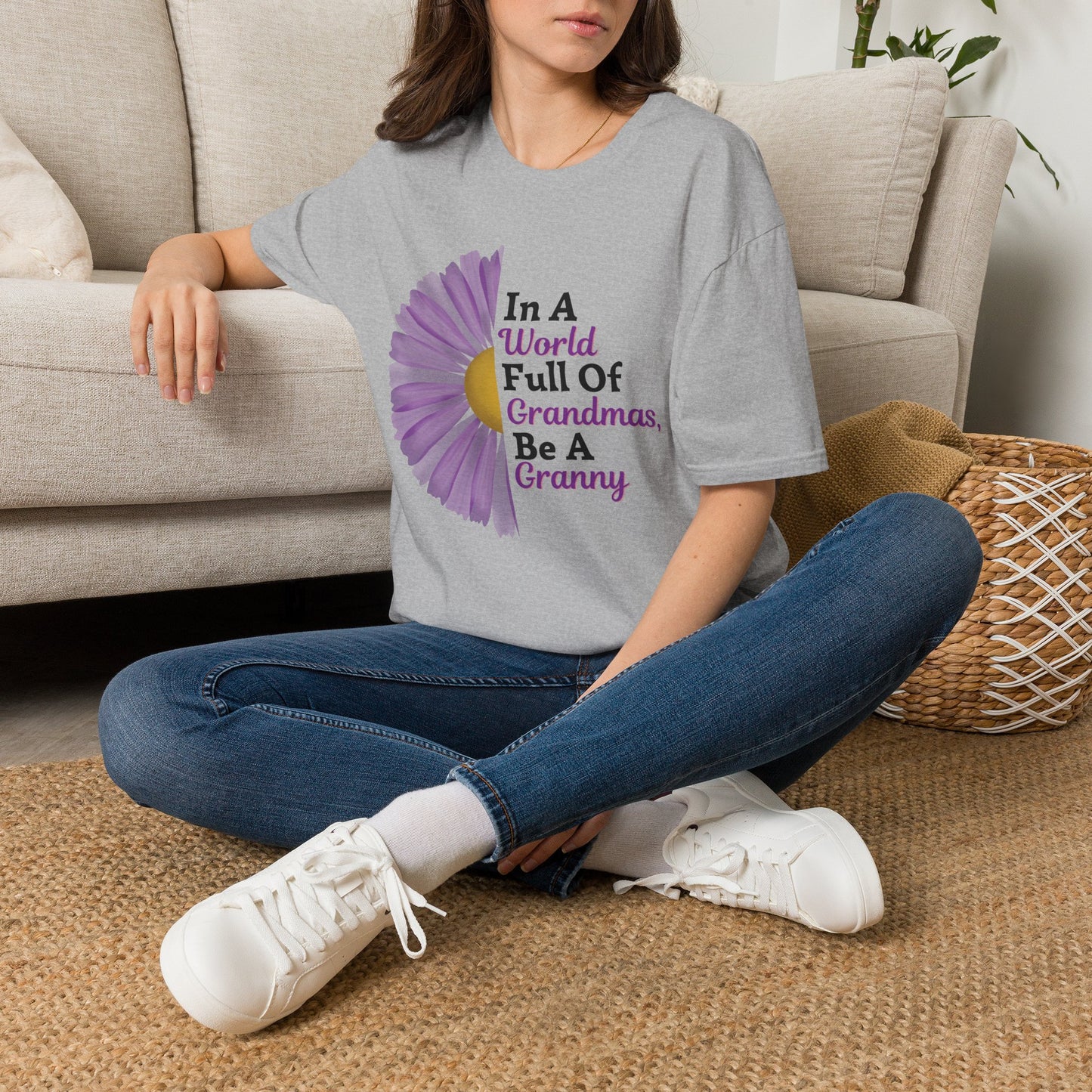 "In a World Full of Grandmas, Be a Granny" Floral Tee