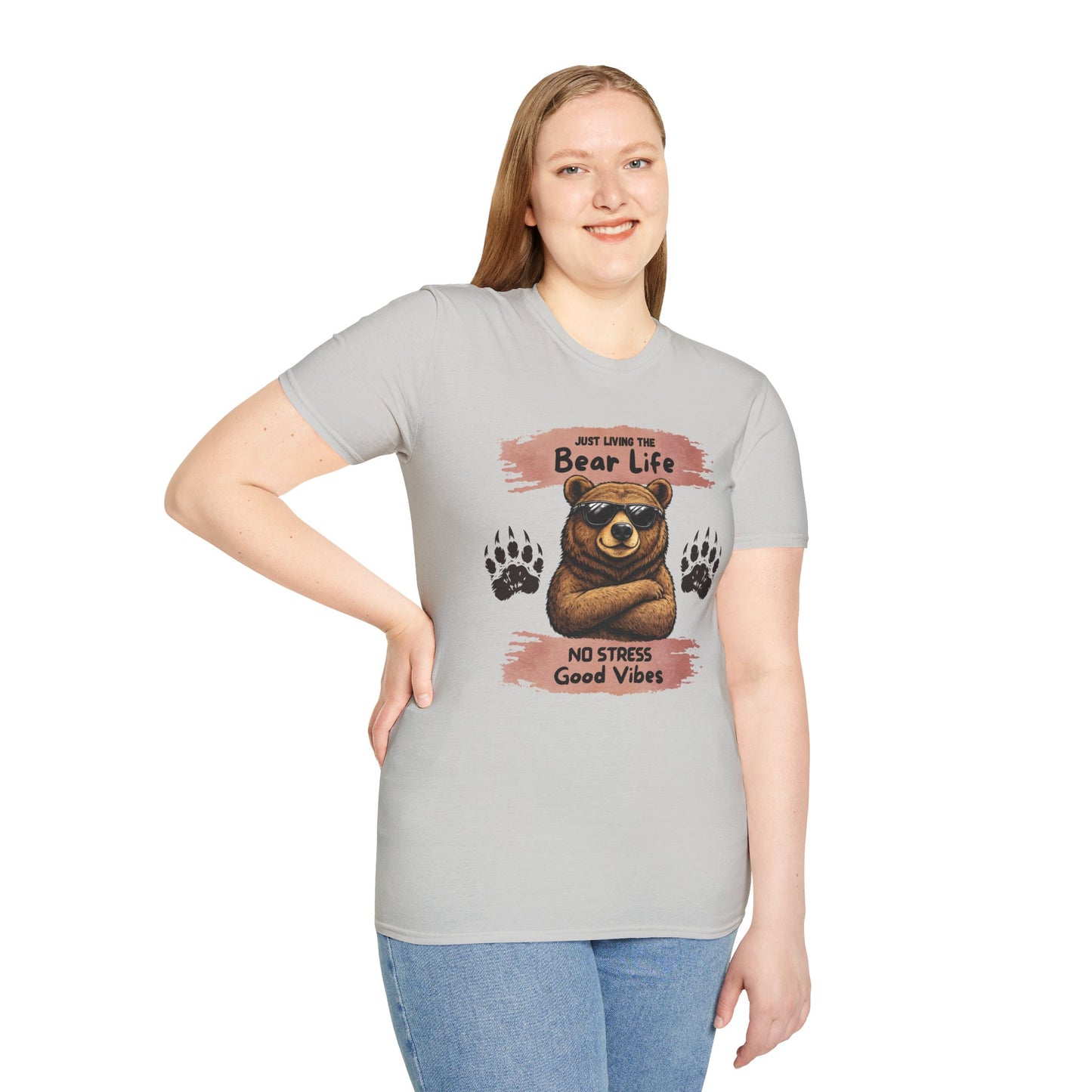 "Just Living the Bear Life" Relaxed Retro Graphic Tee