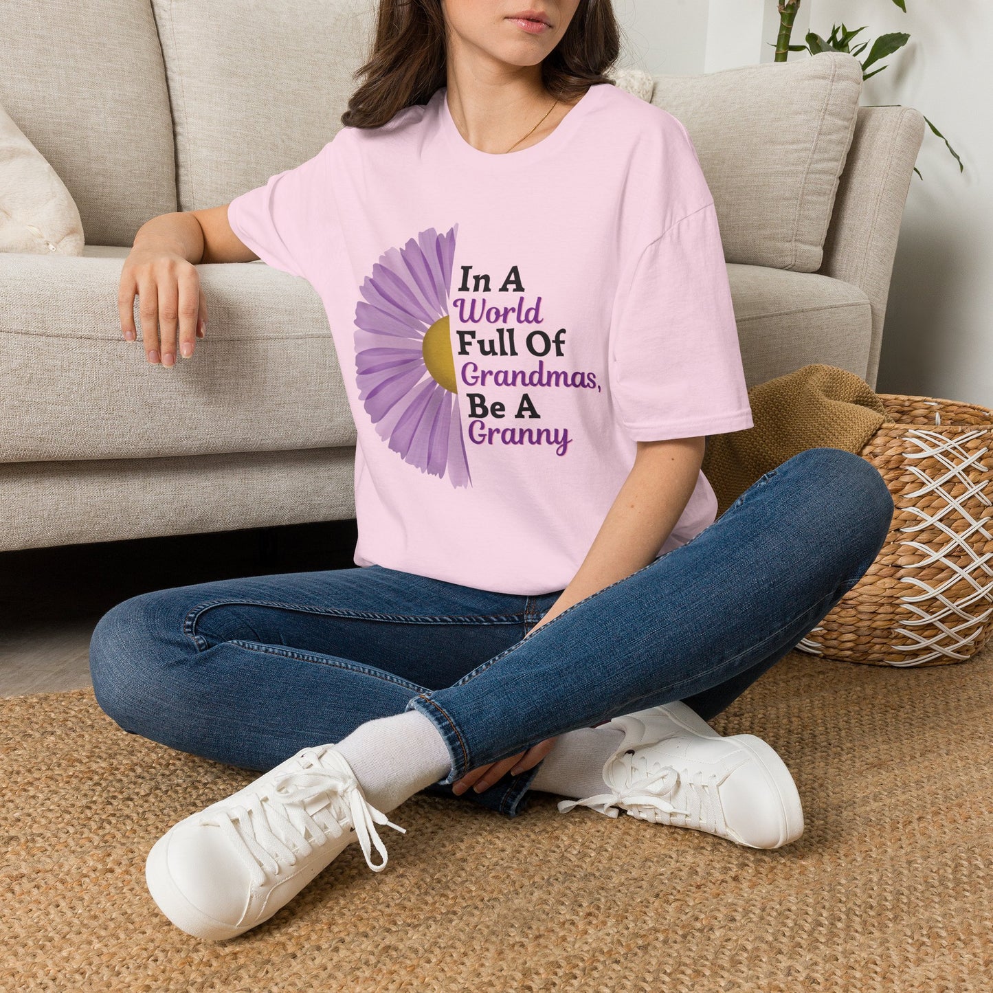 "In a World Full of Grandmas, Be a Granny" Floral Tee