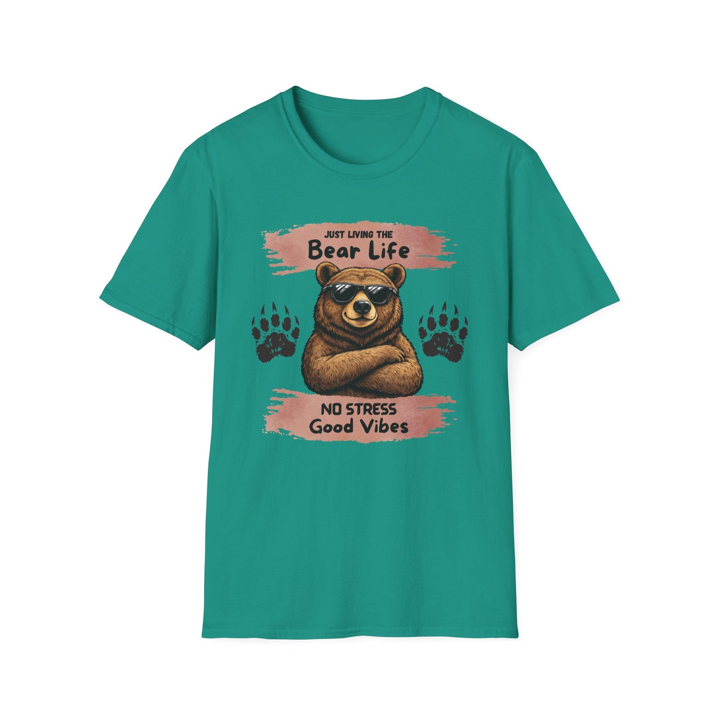 "Just Living the Bear Life" Relaxed Retro Graphic Tee
