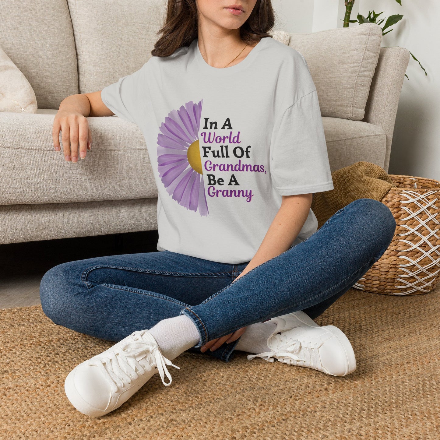 "In a World Full of Grandmas, Be a Granny" Floral Tee