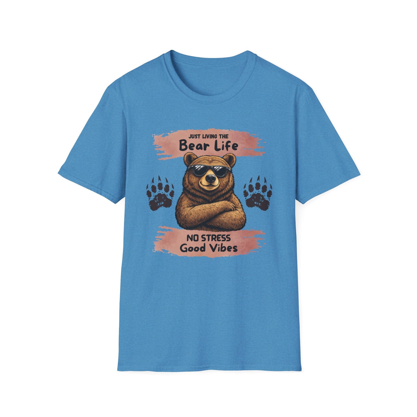 "Just Living the Bear Life" Relaxed Retro Graphic Tee