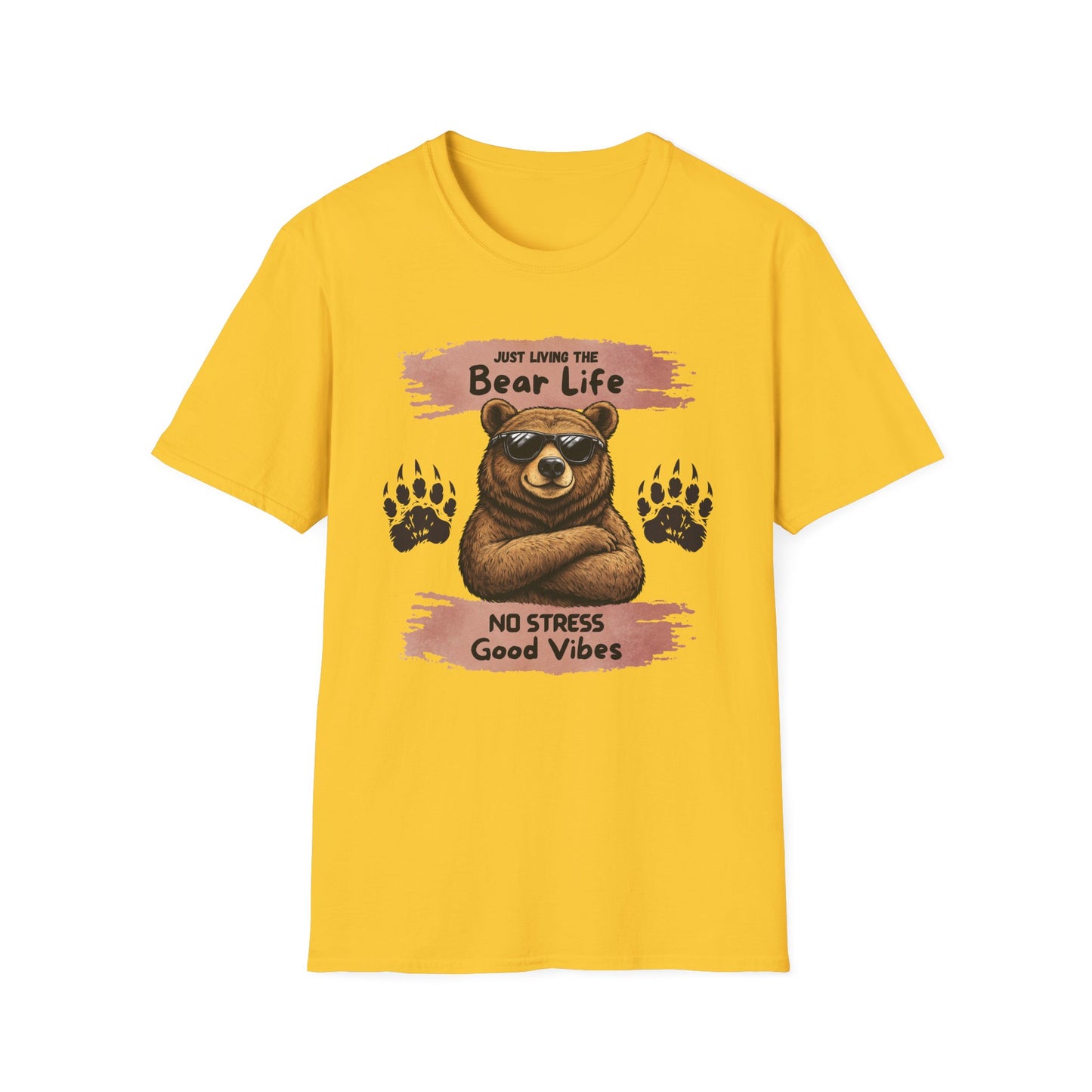 "Just Living the Bear Life" Relaxed Retro Graphic Tee