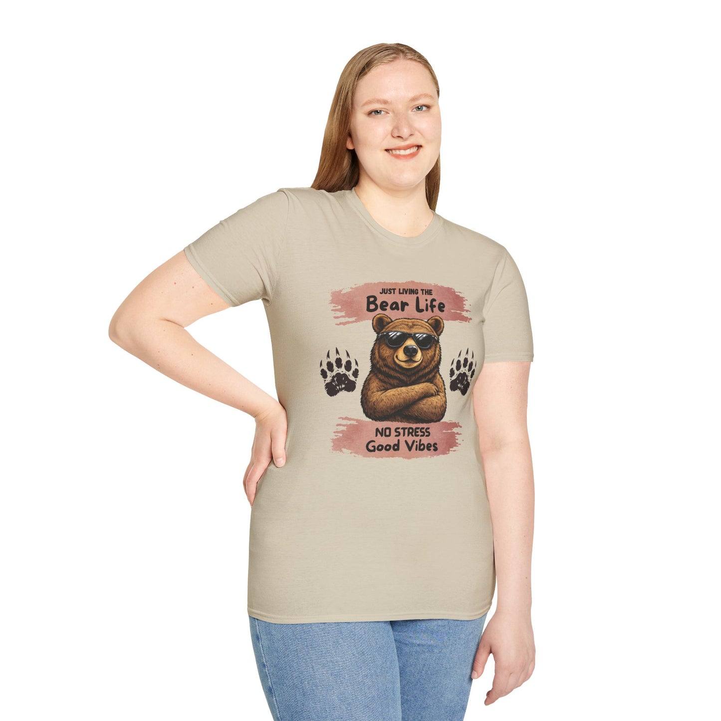 "Just Living the Bear Life" Relaxed Retro Graphic Tee