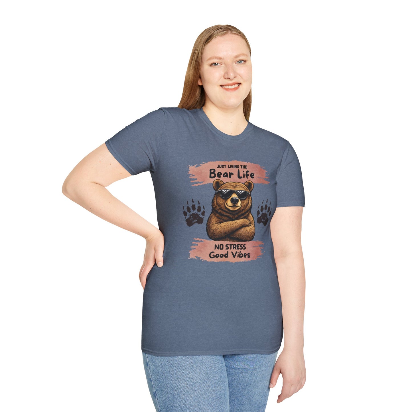 "Just Living the Bear Life" Relaxed Retro Graphic Tee