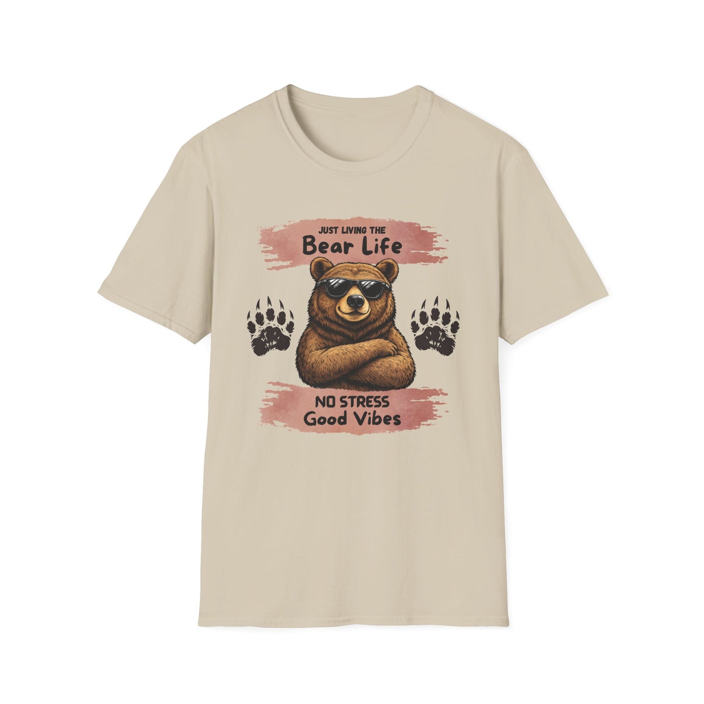 "Just Living the Bear Life" Relaxed Retro Graphic Tee