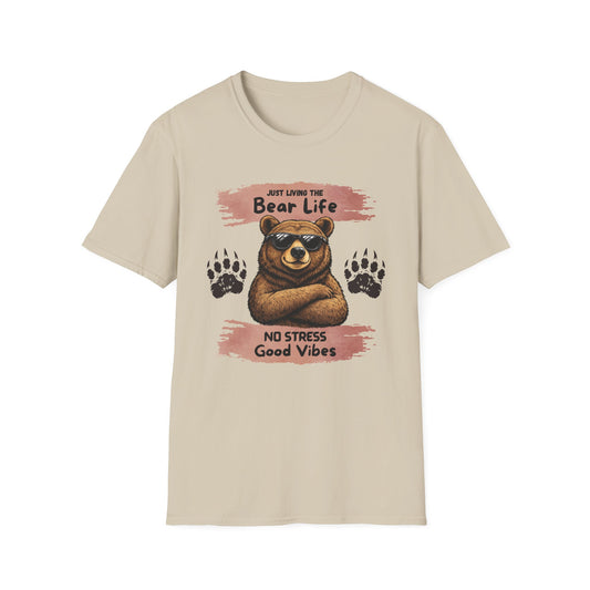 "Just Living the Bear Life" Relaxed Retro Graphic Tee