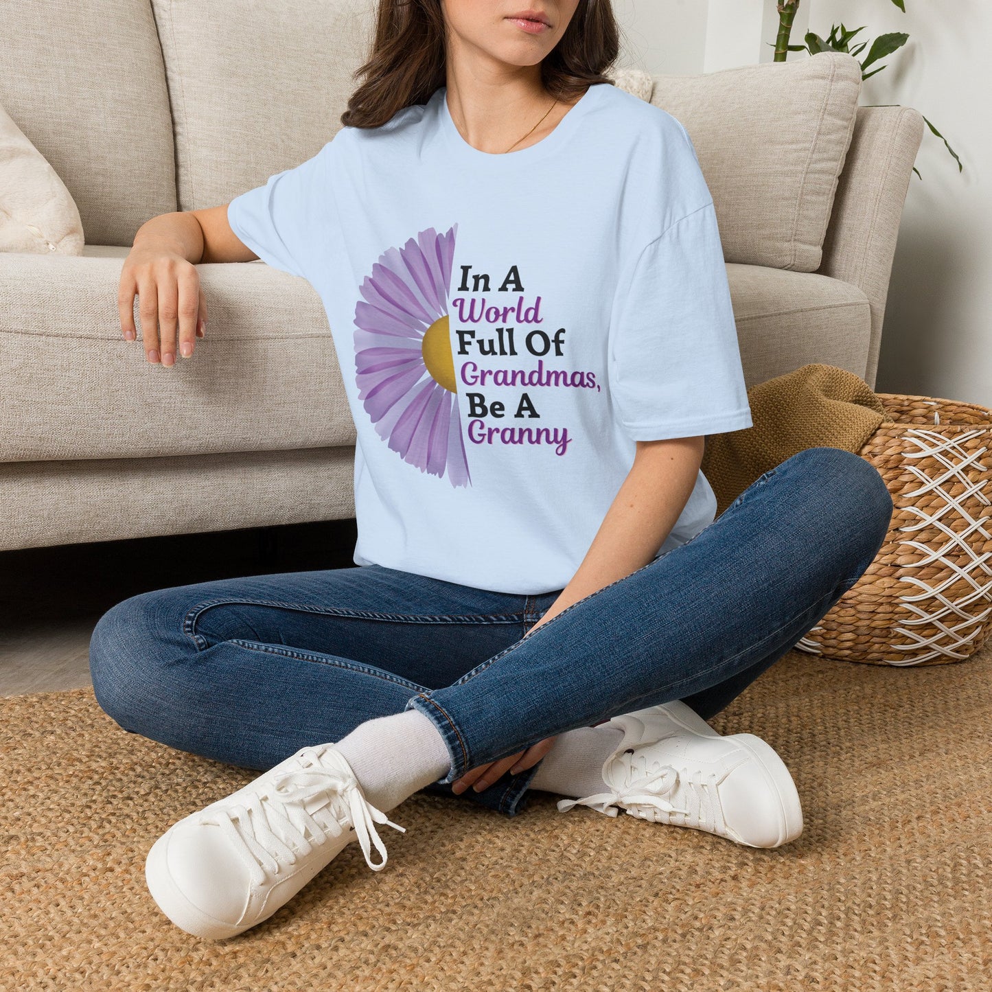 "In a World Full of Grandmas, Be a Granny" Floral Tee