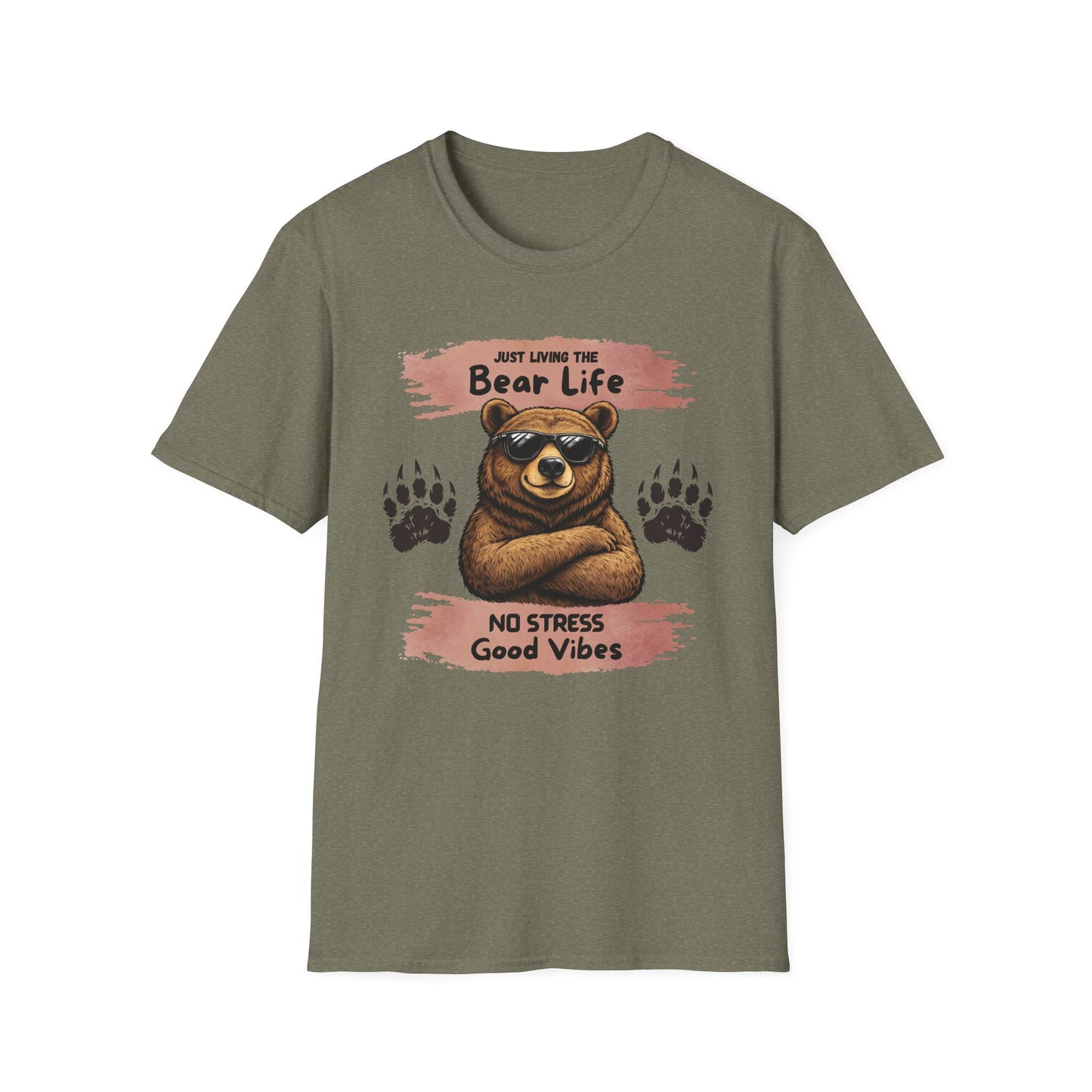 "Just Living the Bear Life" Relaxed Retro Graphic Tee