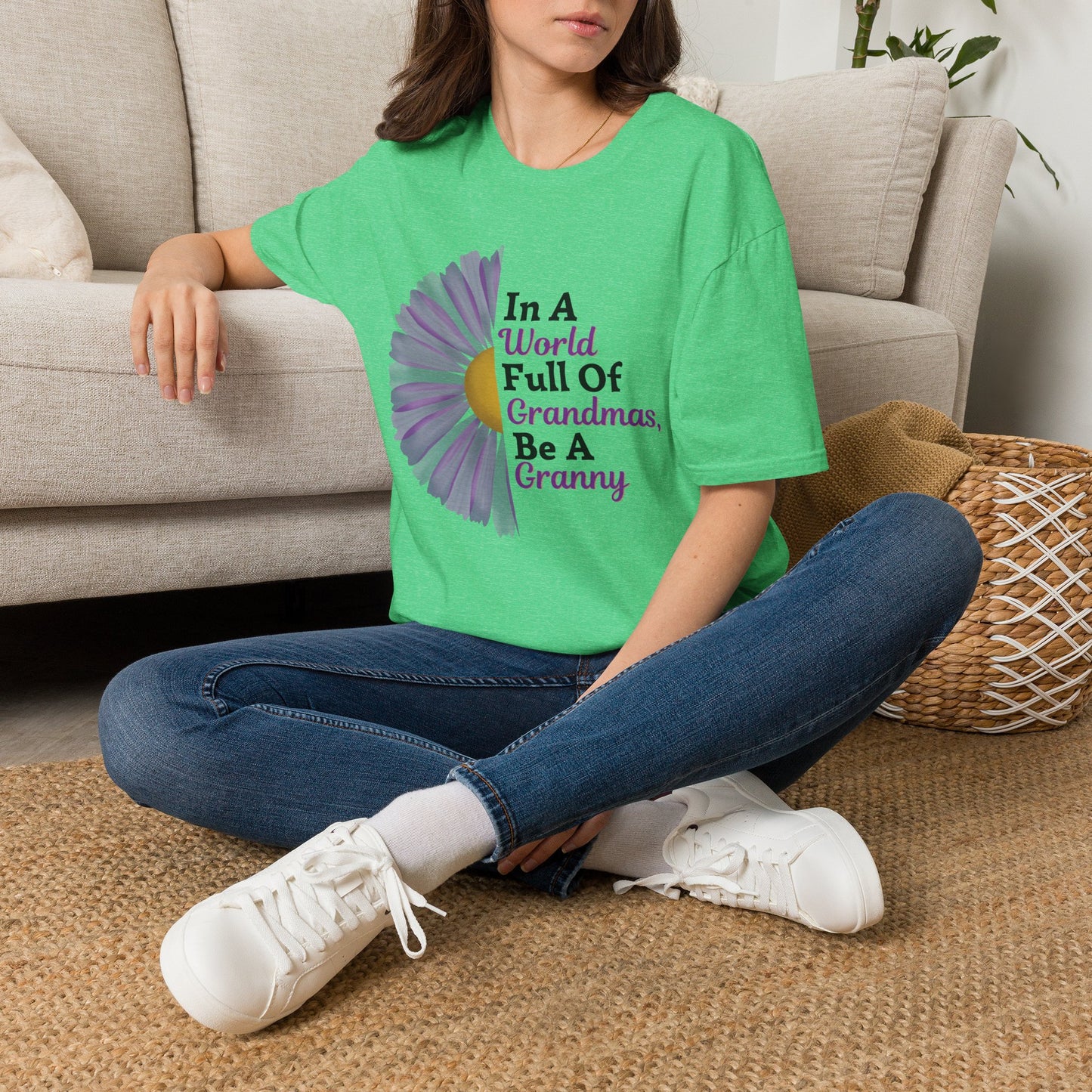 "In a World Full of Grandmas, Be a Granny" Floral Tee