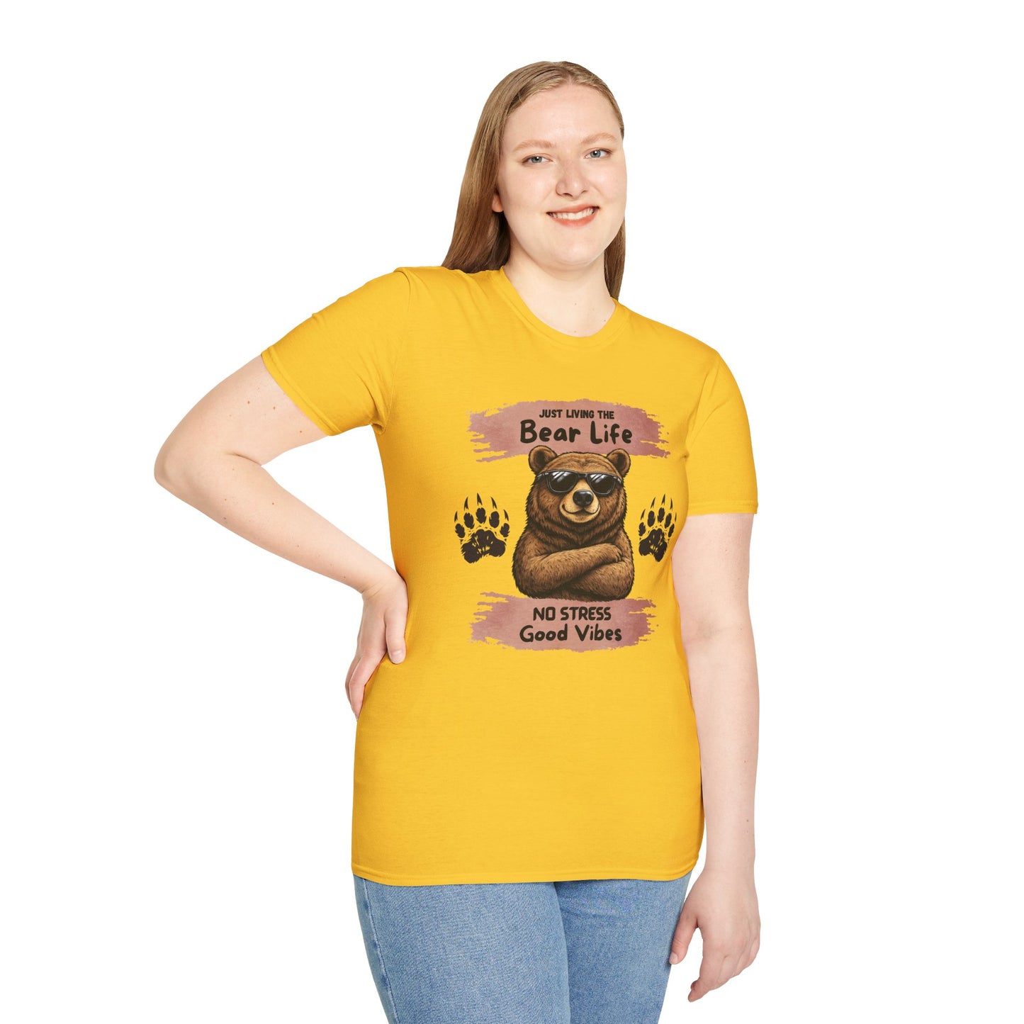 "Just Living the Bear Life" Relaxed Retro Graphic Tee