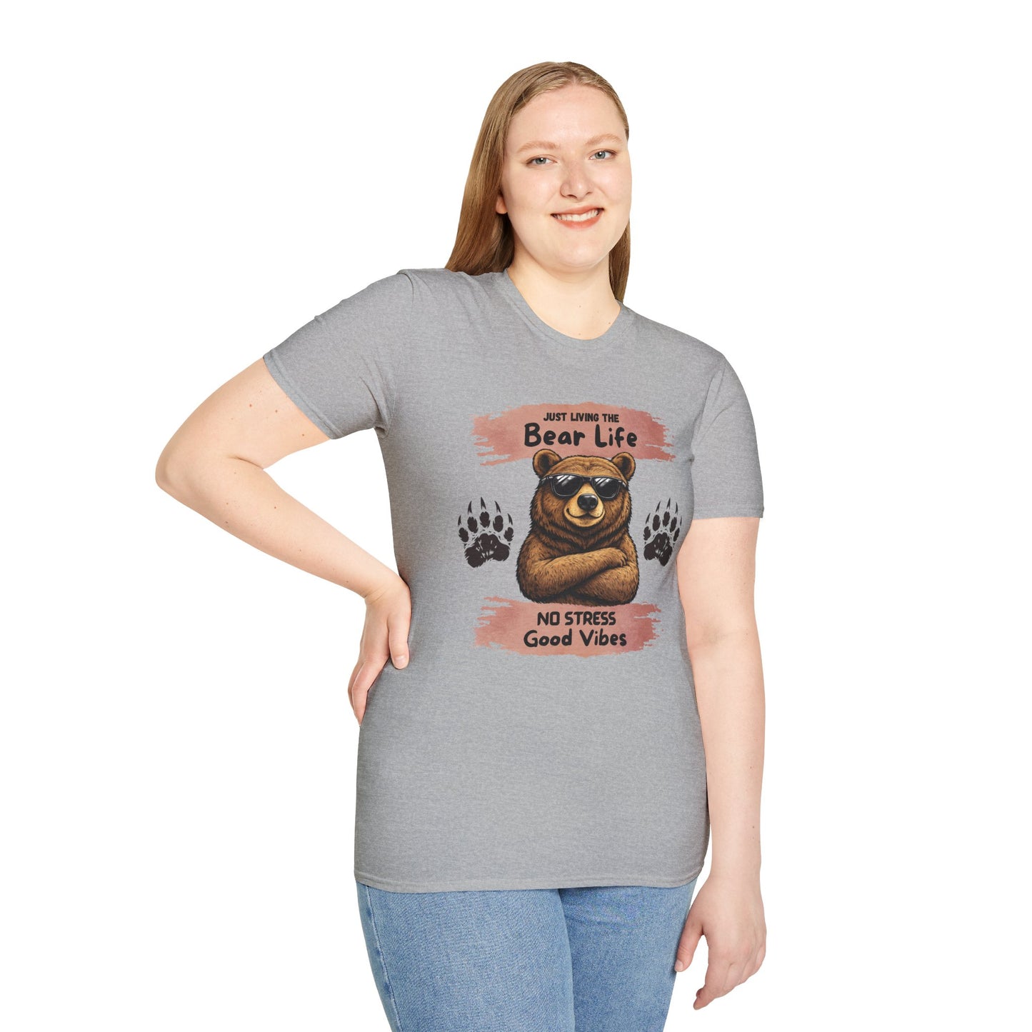 "Just Living the Bear Life" Relaxed Retro Graphic Tee