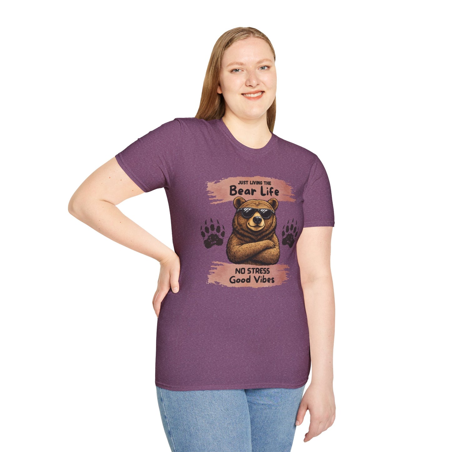 "Just Living the Bear Life" Relaxed Retro Graphic Tee