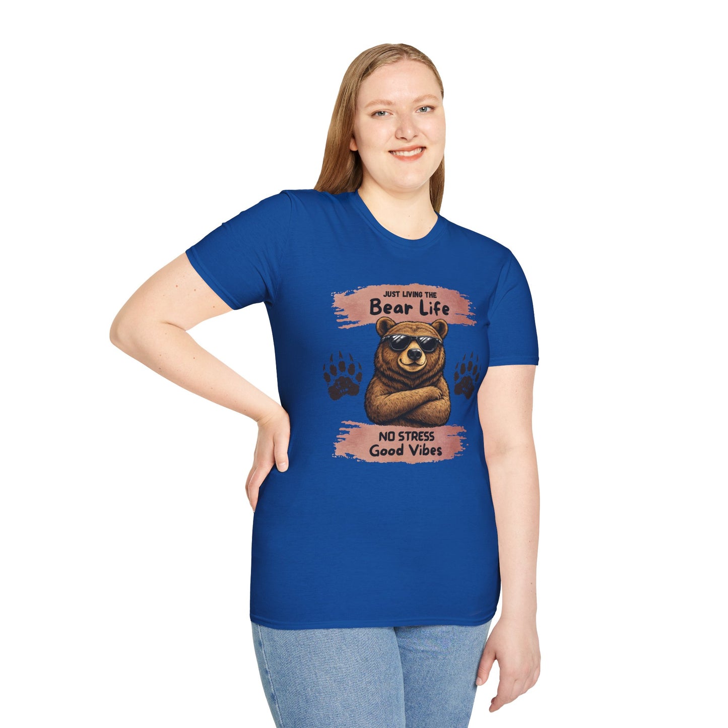 "Just Living the Bear Life" Relaxed Retro Graphic Tee